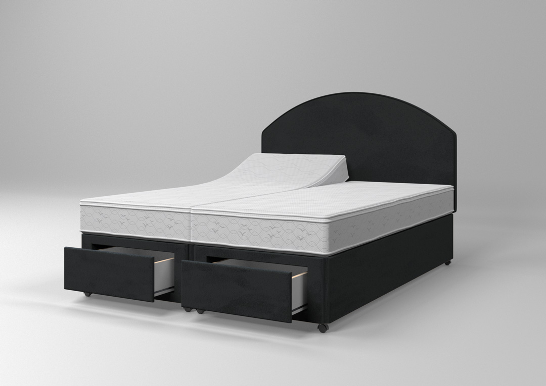 Suede fabric bed render