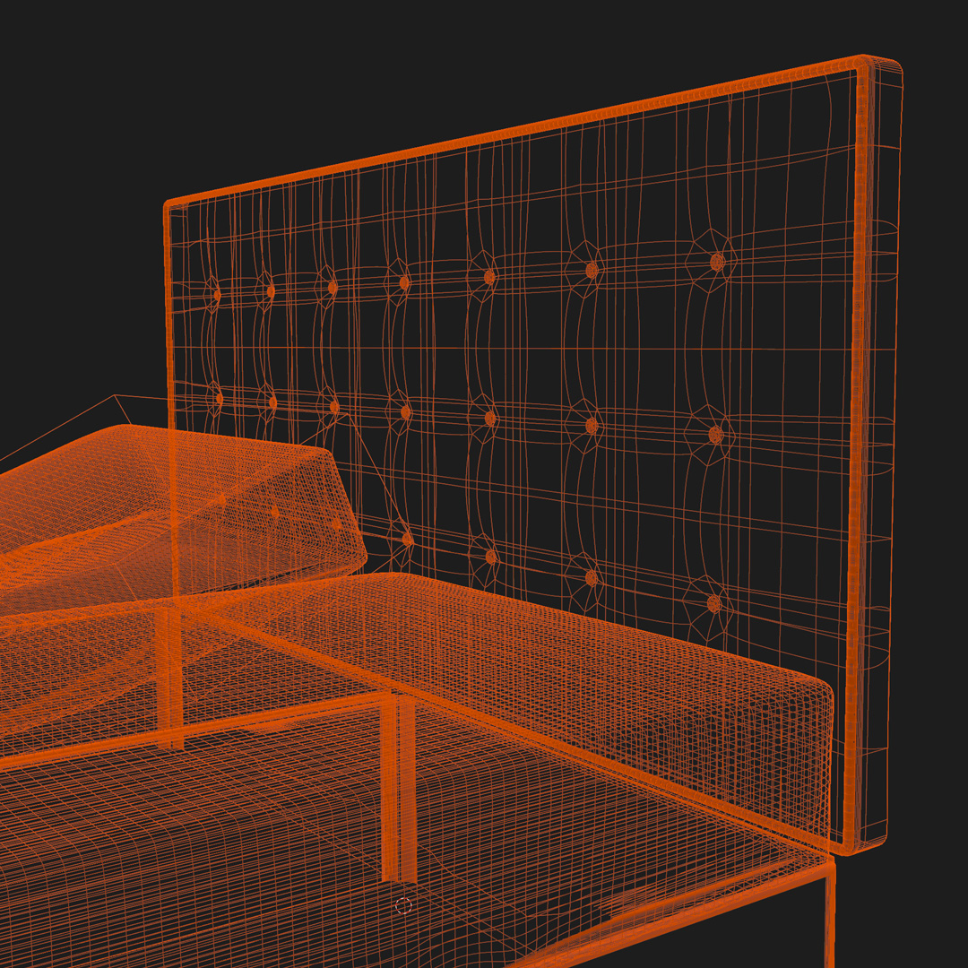 Portfolio image - Back Care Beds wireframe of 3-D model